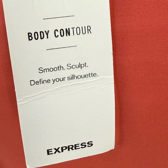 Express Coral Draped Midi Skirt with Twist Waist Sophisticated Evening Look - Picture 9 of 11